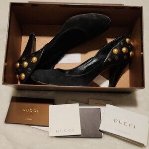 Authentic Gucci 'Babouska' Suede Heels